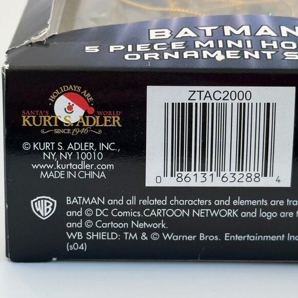 Batman DC Comics 5 Piece Mini Ornament Set Kurt Adler - Picture 7 of 8